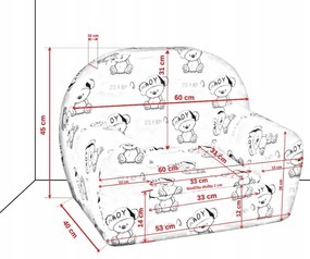 Detské kresielko LINCOLN - tmavo šedé