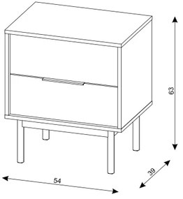Nočný stolík ELI čierny
