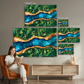 DUBLEZ | Tlačený machovo epoxidový obraz - Nature