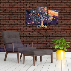 Obraz – Fialový strom plný energie (90x60 cm)