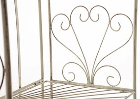 Kovová polica regál Maia - Krémová antik