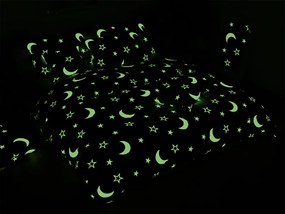 Svietiace mikroplyšové obliečky BIG MOON sivé Rozmer obliečky: 70 x 90 cm | 140 x 200 cm