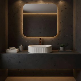 Rea Vanda, umývadlo na dosku 490x310x130 mm, béžová-imitácia kameňa, REA-U7342