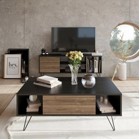 Konferenčný stolík Mistico Black and Walnut