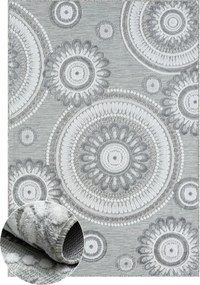 My Flair, Kusový koberec Ivy II grau – na von aj na doma, 160x230, šedá, chodba / predsieň