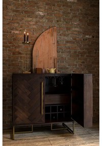 Vinotéka v dekore exotického dreva na 24 fliaš, 100x100 cm Class - Dutchbone