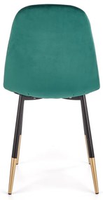 Jedálenská stolička K379 - tmavozelená / čierna