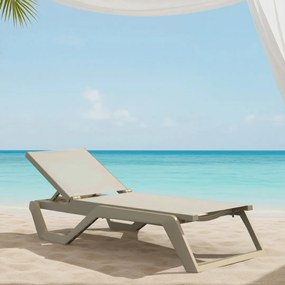 RIO PRO záhradné lehátko taupe/taupe