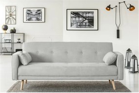 Svetlosivá rozkladacia pohovka Cosmopolitan Design Stuttgart, 212 cm