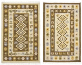 Obojstranný koberec / behúň Kilim medový 3
