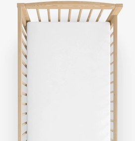Goldea nepriepustná jersey plachta do detskej postieľky - biela 60 x 120 cm