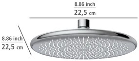 WENKO 23998100 - Sprchová hlavica WATERSAVING SYSTEM 22,5x22,5 cm lesklý chróm