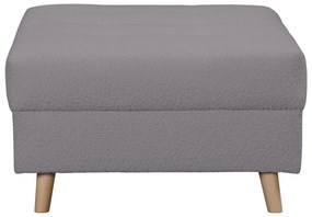 Tmavosivý taburet z textílie buklé Ariella – Ropez