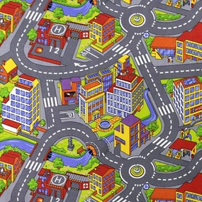 Associated Weavers, AKCIA: 170x175 cm Koberec metráž Big City 97, šíře, viacfarebná, filc, detská izba