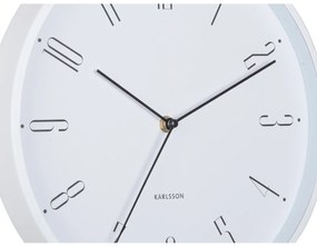 Karlsson 5988WH dizajnové nástenné hodiny biela, p. 30 cm
