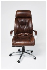 Cigar Lounge kancelárska stolička hnedá koža