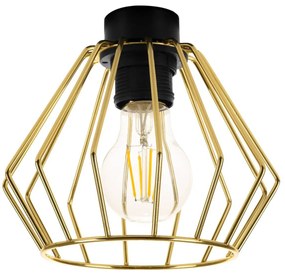 Stropné svietidlo Nuvola 1, 3x zlaté drôtené tienidlo, o