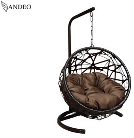 Závesné hojdacie kreslo pre mačky MOON - hnedé