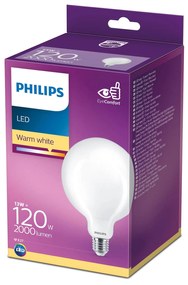 Philips Classic guľatá LED E27 G120 13W matná