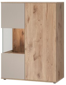 Vitrína Catalis WSN (dub vikingský + kašmír) (s osvetlením). Vlastná spoľahlivá doprava až k Vám domov. 1119987