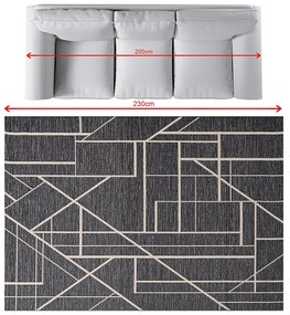 Koberec Velvet beige/petrol blue 160x230cm