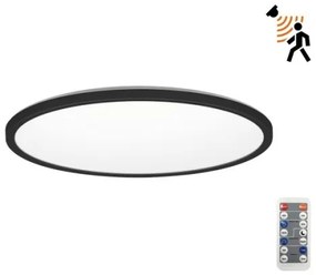 LED kúpeľňové svietidlo NIVERA LED/24W/230V IP54 pr. 30 cm čierne + DO