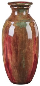 Terakota Dekoratívna váza 65 Hnedá Viacfarebná HIMERA Beliani