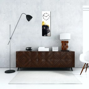 Detské nástenné hodiny 20 x 60 cm s mopslíkom