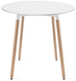 Dekorstudio Okrúhly stôl KAMI 80cm - biely