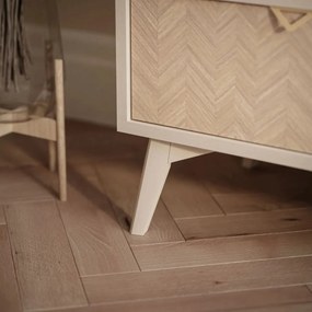 KOMODA FONDY JEDLIČKA SCANDI + PIESKOVO BÉŽOVÁ 158 cm