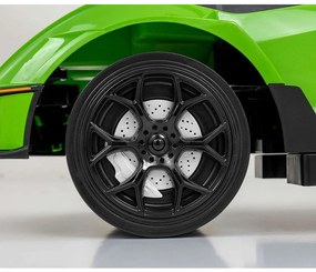 Detské odrážadlo so zvukom a vodiacou tyčou Milly Mally LAMBORGHINI ESSENZA SC V12 zelené