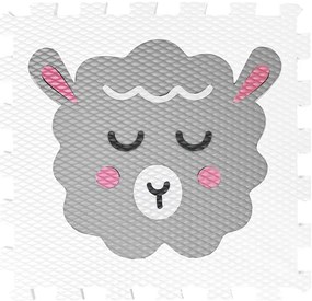 Penová podlaha na zem do detskej izby 16 dielov HNEDO-SIVÁ