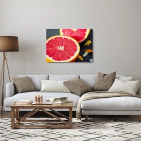 Sklenený obraz rozkrojených grapefruitov (70x50 cm)
