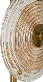 Stolová lampa v zlatej farbe so skleneným tienidlom (výška 63 cm) Venice – Mauro Ferretti