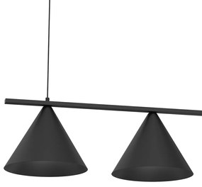 Závesné svietidlo Capital, 3x čierne kovové tienidlo, (fi 30cm), b