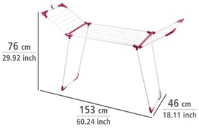WENKO 3774021100 - Sušiak na bielizeň SUMMER DRY 153x76 cm biela/ružová