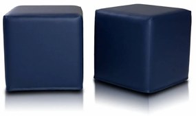 INTERMEDIC SK - Taburetka BLOCK 40x40 cm z ekokože | multifunkčný vak, podnožka, kocka Farba: E13 - Hnedá tmavá (Ekokoža)