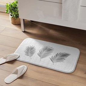 Biela/v striebornej farbe kúpeľňová predložka 45x75 cm Orbella – douceur d'intérieur