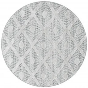 Ayyildiz koberce Kusový koberec Pisa 4707 Grey kruh - 200x200 (priemer) kruh cm