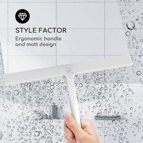 Gütewerk by blumfeldt Blaze Stierka na sprchový kút 28 cm Silikónový kryt Jadro z nehrdzavejúcej ocele Moderný dizajn