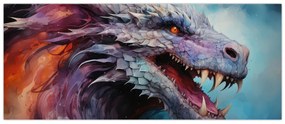 Obraz - Ilustrácia draka (120x50 cm)