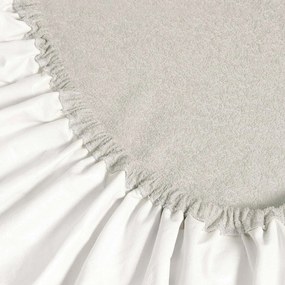 Goldea nepriepustná froté plachta s napínacou gumou - sivohnedá 90 x 200 cm