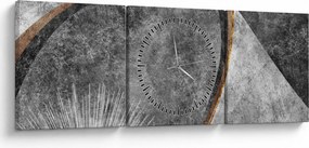 Obraz - Abstrakcia v betóne (s hodinami) (90x30 cm)