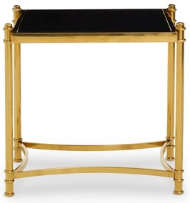 Odkladací stolík so sklenenou doskou 50x56 cm Ackley – Premier Housewares