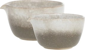 2ks béžovo-šedá miska Valence Dusty Stone - Ø 11*6/ Ø 10*5,5cm / 274ml / 155ml