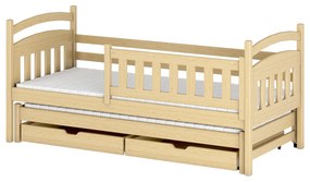 Detská posteľ 80 x 180 cm GLYNDA (s roštom a úl. priestorom) (borovica). Vlastná spoľahlivá doprava až k Vám domov. 1013020