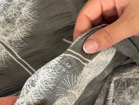 Krepové obliečky DANDELION BLEND sivá hotelová kapsa Rozmer obliečky: 70 x 90 cm | 140 x 200 cm