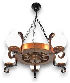 Brilagi - Luster na reťazi ROATA 5xE14/40W/230V buk/orech