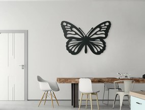 drevko 3D nálepka na stenu Motýľ Monarcha Rozmer obrazu: 22 x 32,5 cm, Farba dekorácie: Čierna