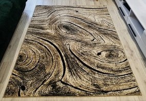 HU Hnedý koberec Loft Loft-260 so vzorom dreva Rozmer: 60x100 cm